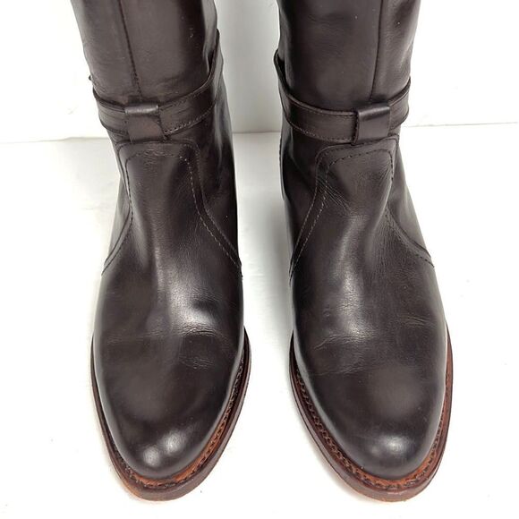FRYE Dorado Riding Dark Brown Leather Boots - Picture 5 of 14